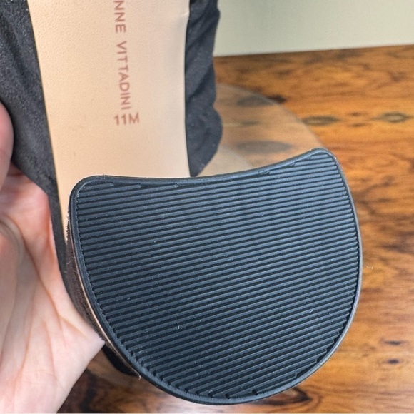 Adrienne Vittadini Genie Crossover Sandal in black microsuede - Picture 15 of 16